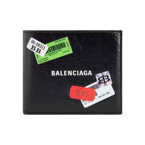 Balenciaga Arena Lambskin Wallet Men's Black