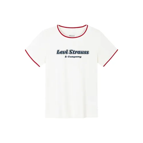 Levis Конфеты Белые Унисекс Футболка