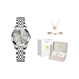 Серое ожерелье + браслет + коробка