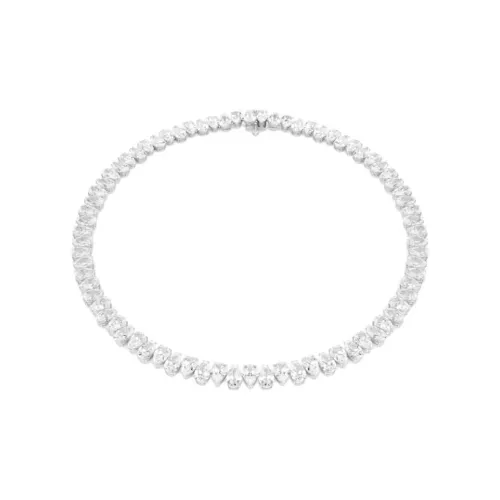 Swarovski Matrix Tennis Кристальные ожерелья Женские Белые