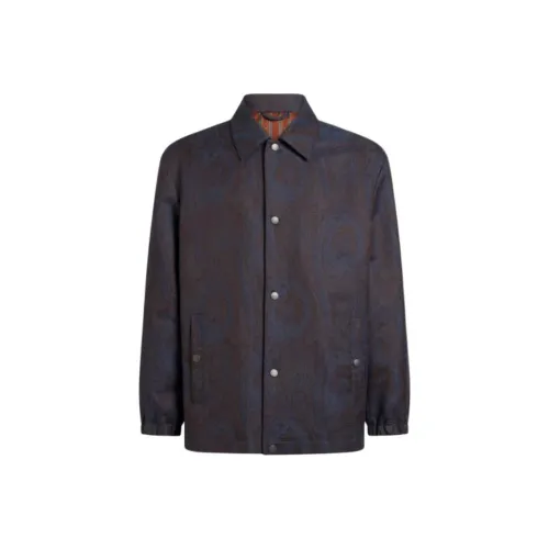 ETRO Мужские Синие Куртки