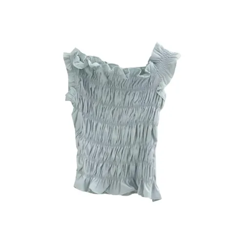 LOWEAR Дым Складной Топ Рубашка Женская