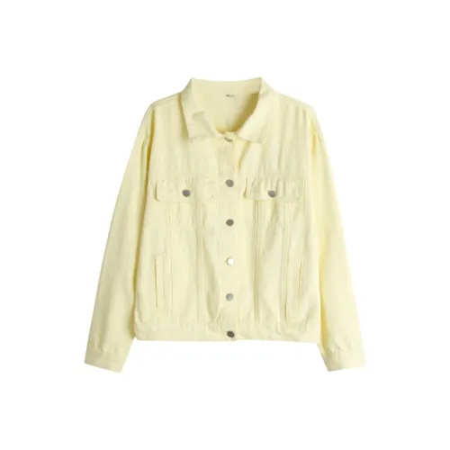 JOSR Желтый Женские Джинсовые Куртки