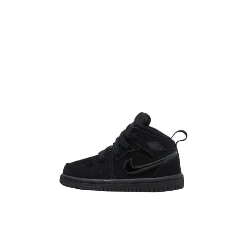 Jordan Air Jordan 1 MID Топ Обувь для малышей Черный Infant And Toddler