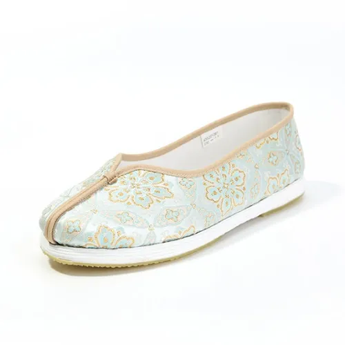 Old Meihua Вышитые туфли в стиле Ханьфу, синий, женские