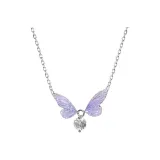 Мечтательный Ледяной Бабочка Синий Ожерелье (Фиолетовый)