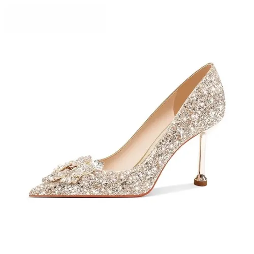 Be Good Высокие каблуки Женские Шампанское