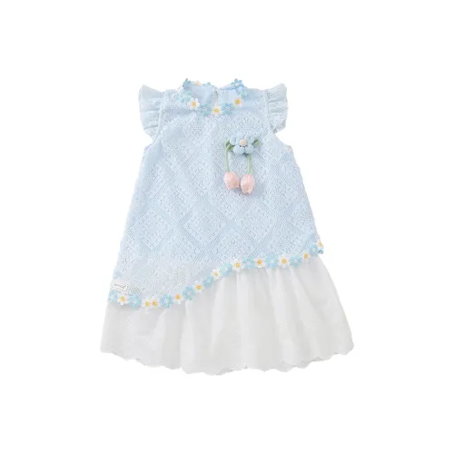 MAMIMAKA Blue Kids Dresses MAMIMAKA Синие Детские Платья