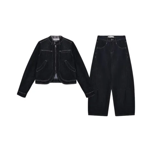 Saotome Denim Одежда Комплекты Женские Повседневные Костюмы