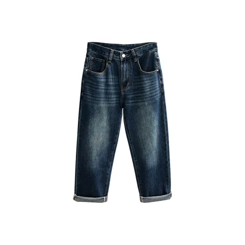 YGQPZHZ Темно-синий Мужские Джинсы