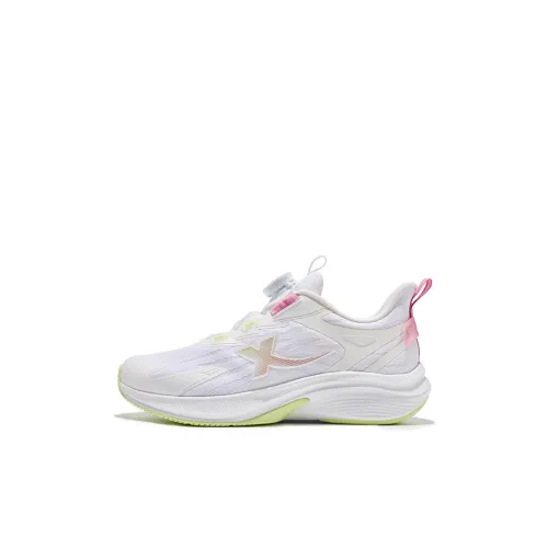 XTEP Marshmallow Нижняя юбка Устойчивая к истиранию Низкий Топ Детская Беговая Обувь Классический Белый Матча Светло-Зеленый Детский