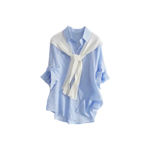 AURORA DIARY Синие полосы Женские Рубашки