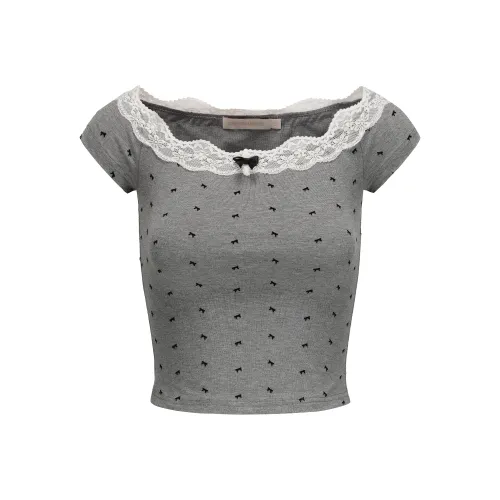 CHIWAWAMEME Windsor Серый Женские T-рубашки