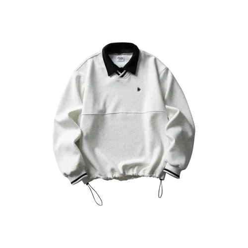 UNDOMAZE Весенний Осенний Поло Воротник Толстовка Свободного кроя Мужской