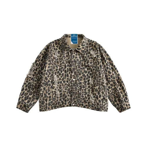 HANDAIWEI Леопардовый принт Унисекс Куртки