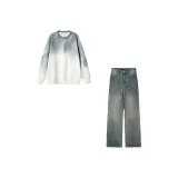 Комплект одежды (Синий топ + Синие штаны)