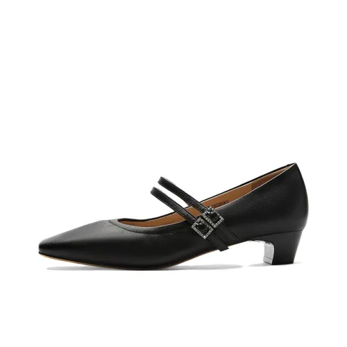 NINE WEST Туфли Мэри Джейн с грубым каблуком 3,5 см женские