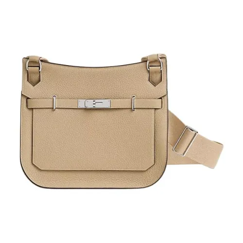 HERMES Jypsiere Сумка из кожи Taurillon Clemence унисекс S2 тренчкот бежевый