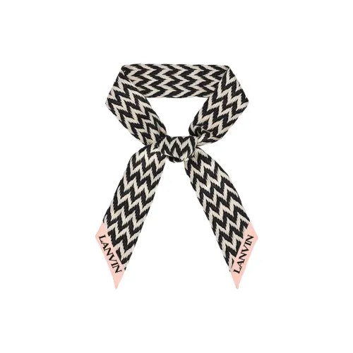 Lanvin Шелковые шарфы Унисекс Черный Белый