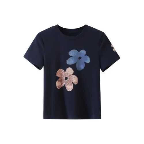 XIMENG Темно-синие женские футболки T