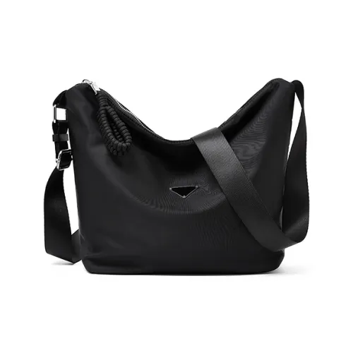 Old Man's Head Сумка через плечо из ткани женская черная