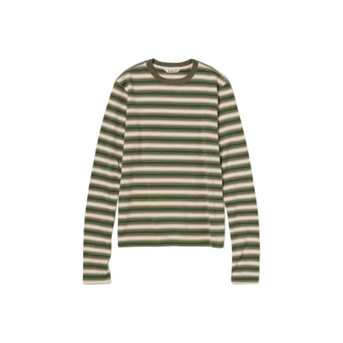 Auralee Коричневый Полосы Женские T-рубашки