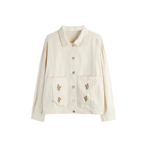 JOSR Бежевый Абрикос Женские Джинсовые Куртки