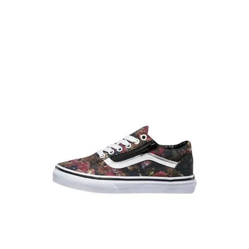 VANS Old Skool Low Топ Детские Скейтбординги Черный Красный Детский