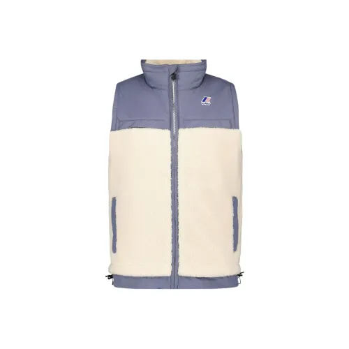 K WAY Синий с Белым Lettering Унисекс Жилеты