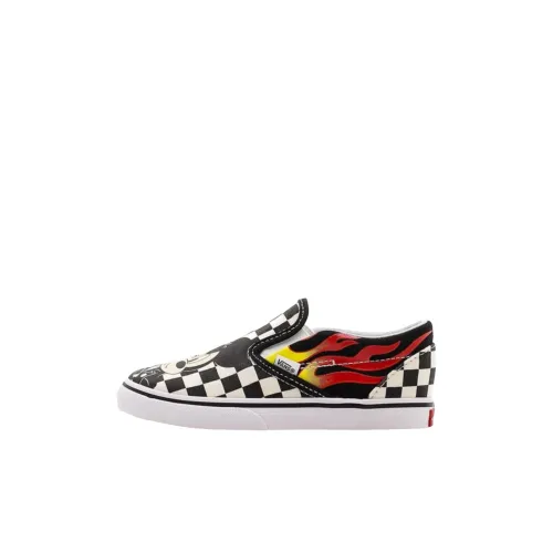 Disney x Vans Нижняя юбка On Low Топ Детские Скейтбординги Черный белый красный Детский