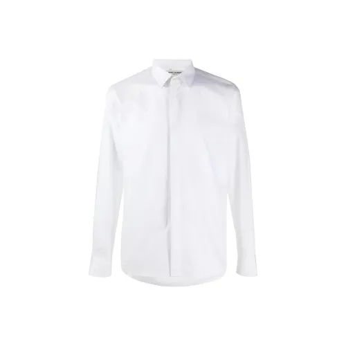 SAINT LAURENT Рубашка Мужская Белая