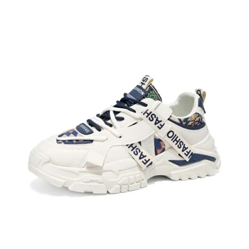 Green Feet Поддержка Амортизация Низкий Топ Толстая Подошва Мужские Кроссовки