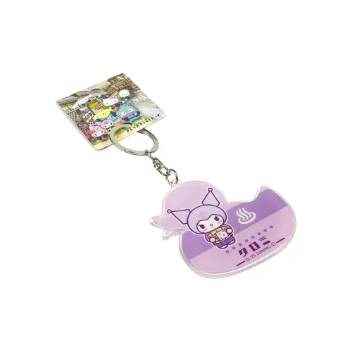Sanrio Kuromi Characters Hot Spring Kuromi Acrylic Charms Anime Themed