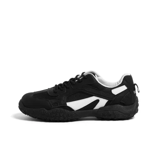 HUANQIU Устойчивый к истиранию Увеличивающий высоту Низкий Топ Casual Мужской Черный