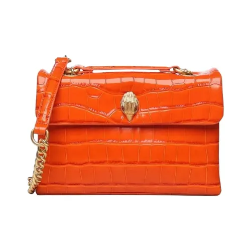 Kurt Geiger London Крокодил Тисненая кожа Сумка через плечо Сумка на плечо Женская Апельсин