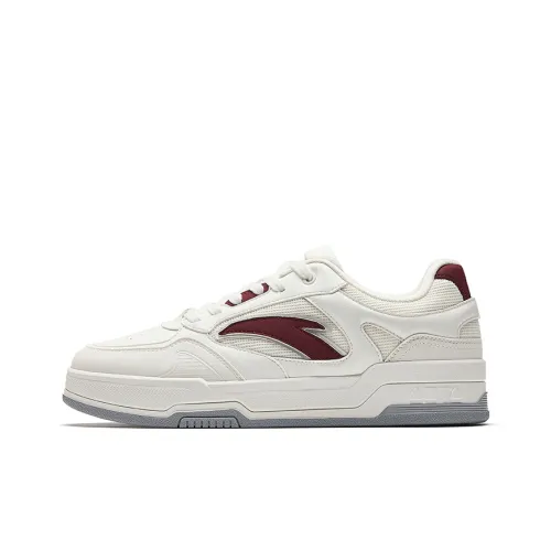 ANTA Cyber Амортизация Устойчивый к износу Увеличение высоты Низкие кроссовки для скейтбординга Мужские Белый Красный