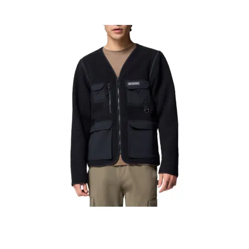 Columbia совместный бренд Мужской Convertible Флис Жилет Куртка Бархат Feel Куртка Мужской