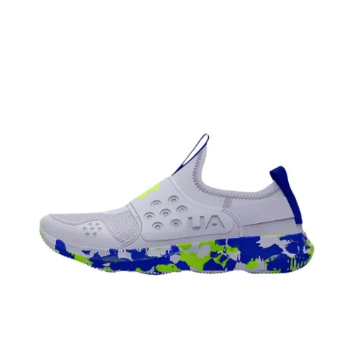 Under Armour Runplay Low Топ Детские Беговые Кроссовки Серый Синий Подростки