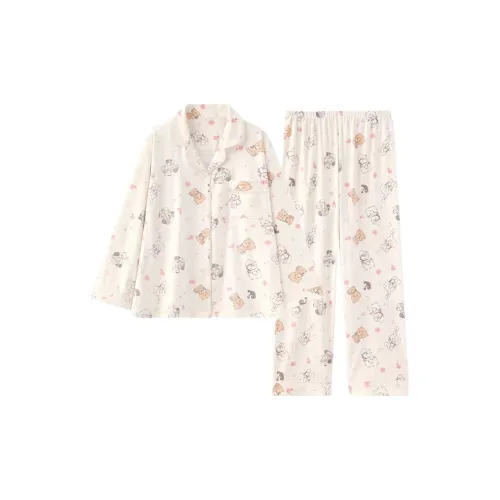 MIMOSA CHUR Цветочный Котенок Женские Пижамные комплекты