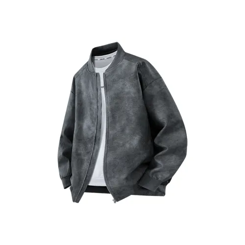 PGNC Свободный крой Модный тренд Season Кожа Куртка Куртка Мужская