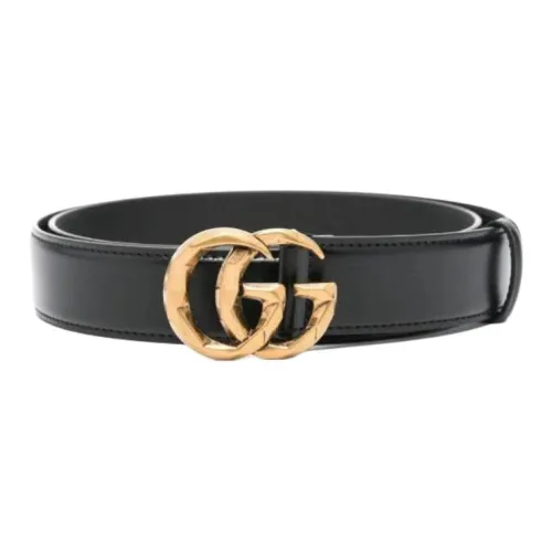 GUCCI Телячья кожа Кожаные ремни Унисекс Черный