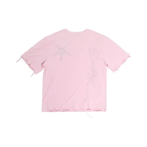 DO NOT TAG Рукав с оборванным плечом Короткий рукав Т-рубашка Унисекс