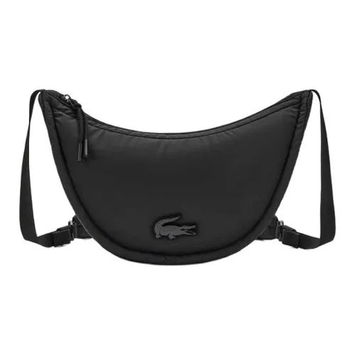 LACOSTE Однотонные сумки через плечо унисекс черные