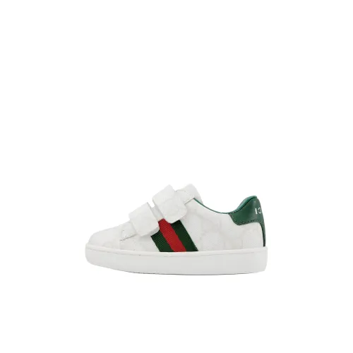 GUCCI Ace Low Топ Детские Скейтбординги Белый Infant And Toddler
