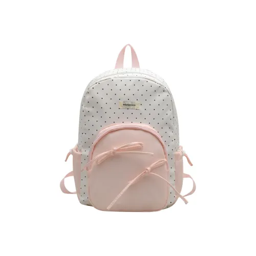 G.DUCKKIDS Нейлоновый рюкзак стандартный с бантом в горошек двойной на плечо