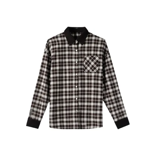 LUYOUYE Кофейная клетка Женские рубашки