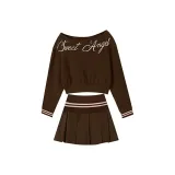 Коричневый комплект из двух частей