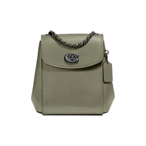 COACH Паркер Сумка с цепочкой Рюкзак Мини Женские Зеленый