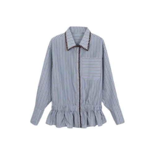Icicofficial Синие Полосы Женские Рубашки