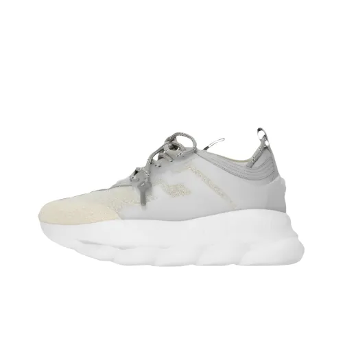 VERSACE CHAIN REACTION VERSACE Низкий Топ Повседневная Обувь Мужская Серебряная